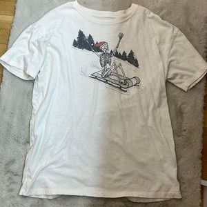 American eagle skeleton sled T-shirt